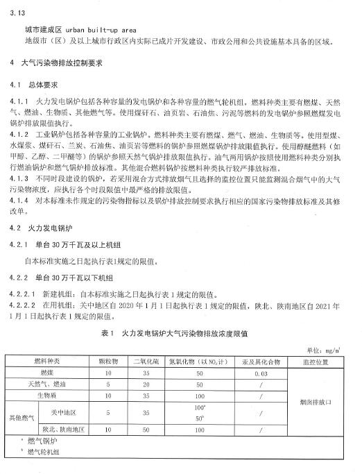 鍋爐大氣污染物排放標(biāo)準(zhǔn)